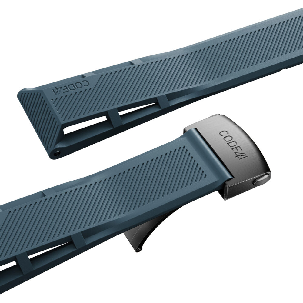 Cinturino 21 mm Gomma R41 fibbia a farfalla PVD Anthracite - CODE41 watches